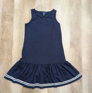 Polo Ralph Lauren Navy Blue Sleeveless Kids Dress Girls Size 16